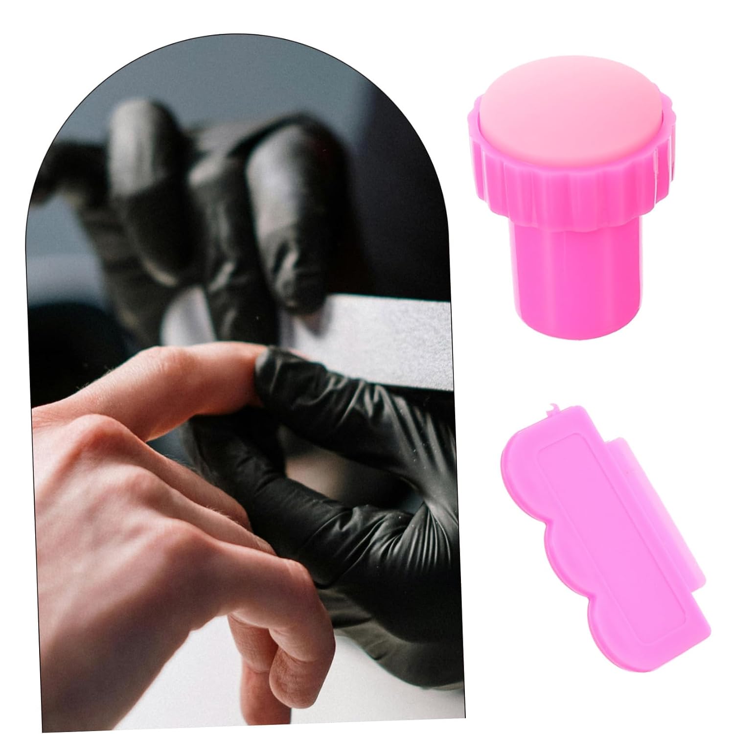 4sets Nail Art Stamper Kit of French Tip Stamps Professional Manicure Supplies