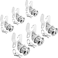 Vista 10 de Cerraduras de leva para gabinete con llaves similares, 1-1/8" se adapta a un grosor máximo de puerta de 7/8", juego de reemplazo seguro para cajones