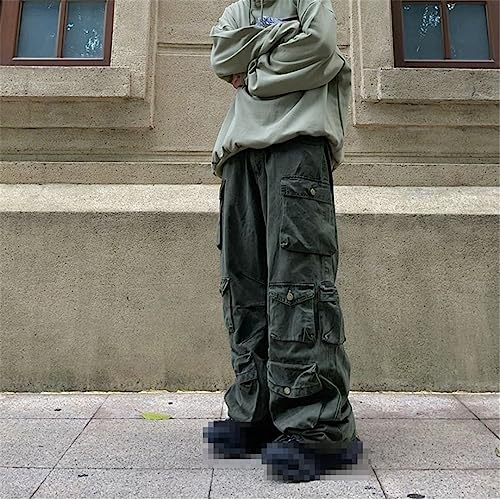 Niiyyjj Street Multi-Pocket Overalls Men's Cargo Pants Loose Casual Trousers Straight Pants Streetwear2