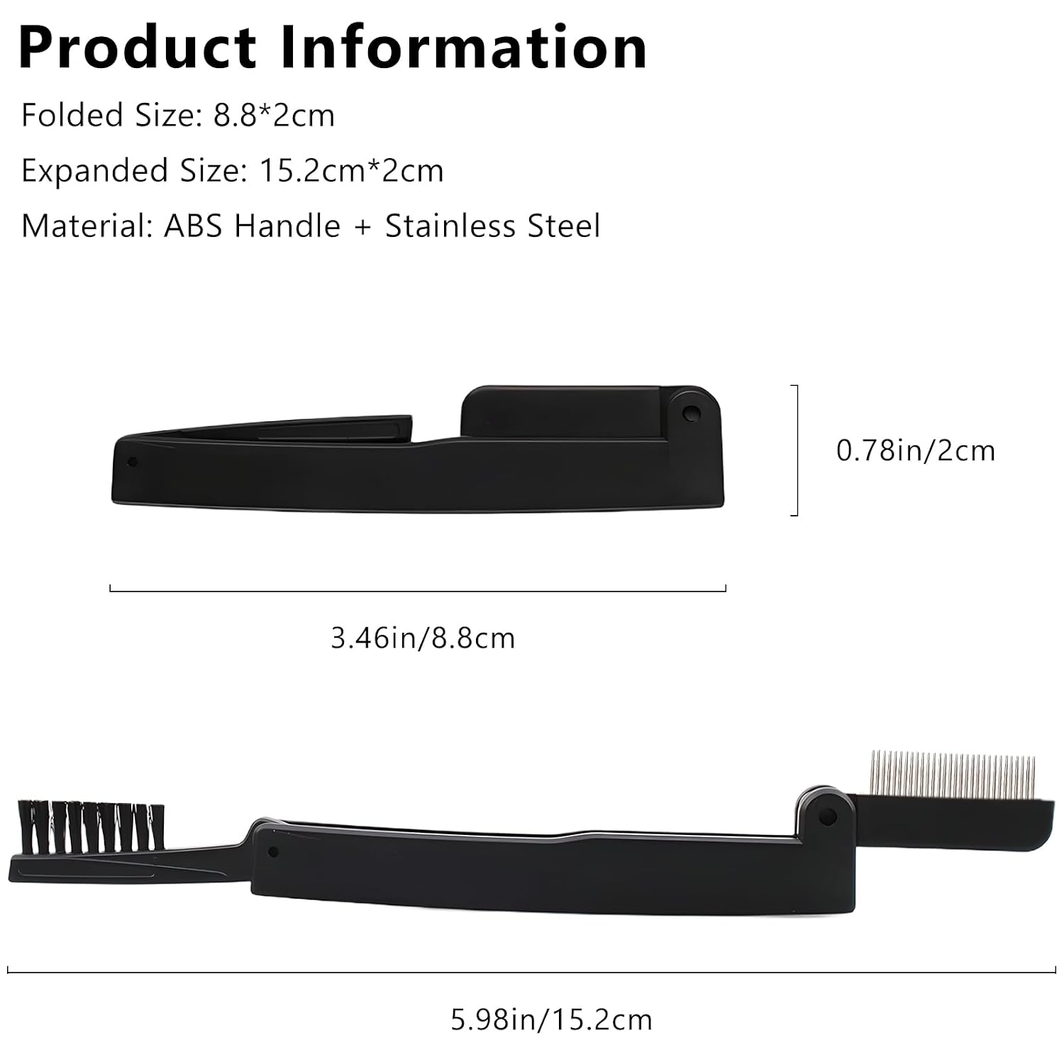 Dual-Sided Folding Mascara and Brow Grooming Tool - Versatile Lash Separator, Precision Applicator, and Compact Eyebrow Brush for Effortless Makeup Application, Perfect for Beauty Needs