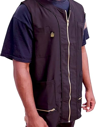 Miniatura 6 de King Midas - Chaleco de peluquero profesional para el cabello, ligero para hombre, chaleco con cremallera unidireccional