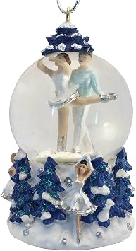 Nutcracker Ballet Gifts, Mini Snow Globe Ornament, Nutcracker Ballet Christmas Decorations of The Snow Queen, Ballerina Xmas Baubles for Holiday Home Decor, 4.5 Inches 45mm