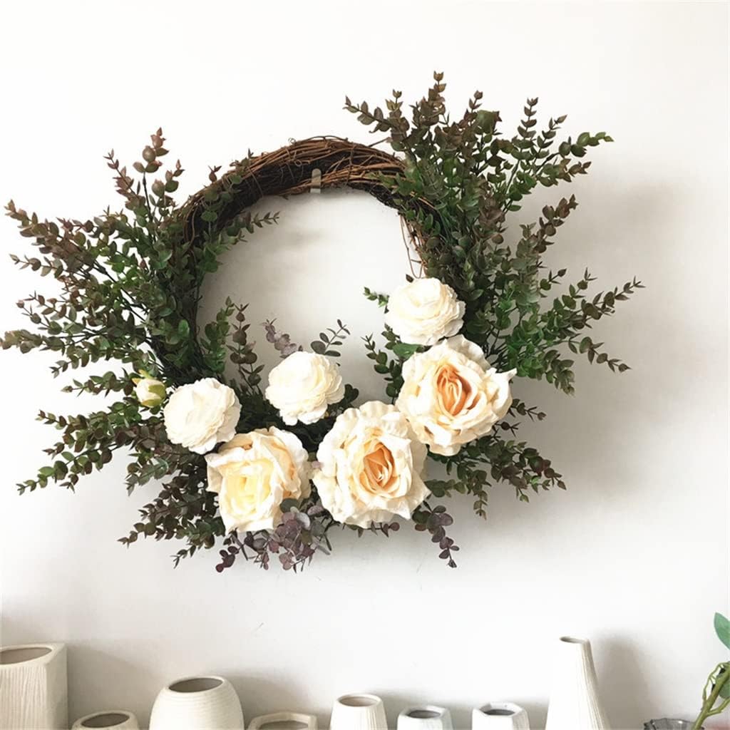 Rose Wreath Simulation Spring Wreath American Door Decoration Simulation Wreath