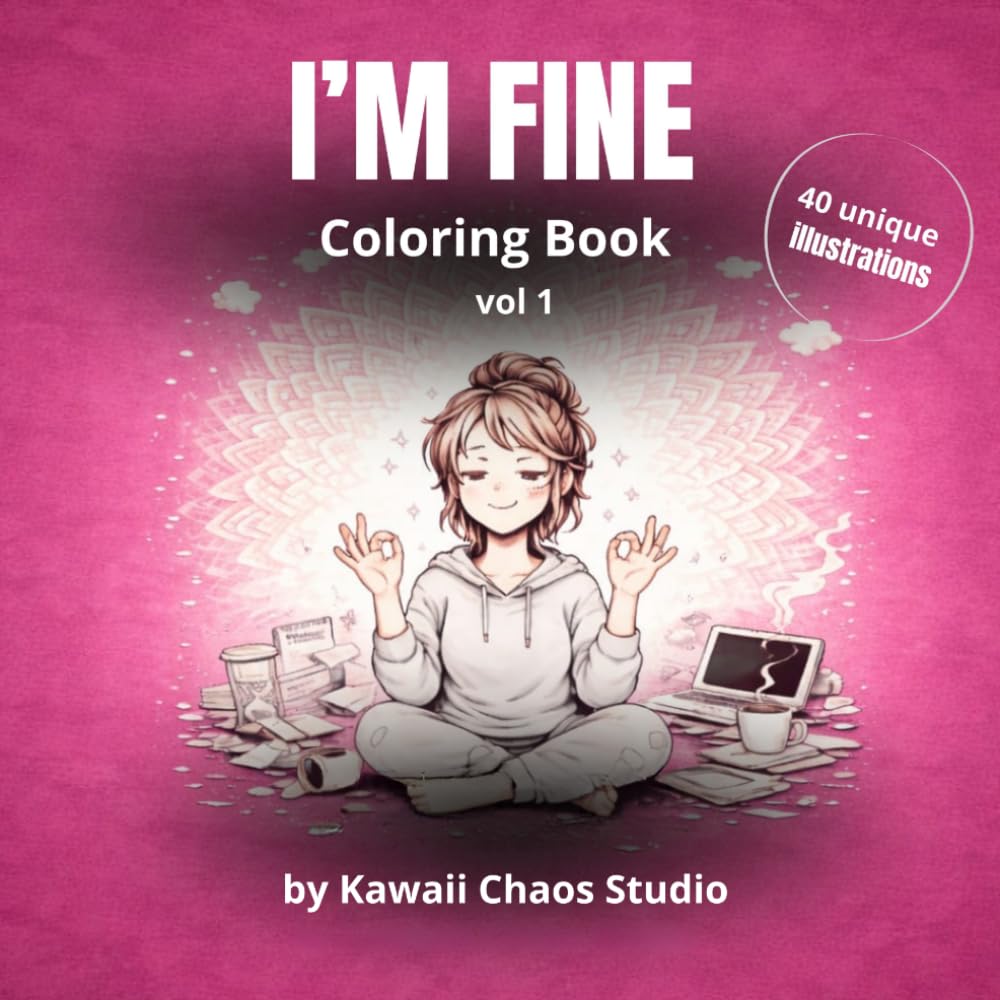 I'm Fine Coloring Book: An Adult Coloring Book for Overthinking, Ansiety, and Everyday Chaos
