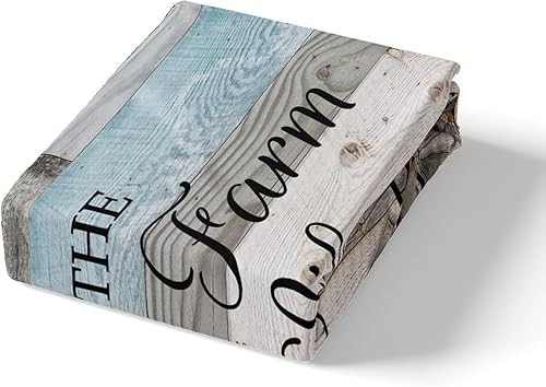 Miniatura 4 de Erosebridal Juego de funda de edredón vintage de molino de viento, tamaño Queen, estilo rústico de granja, estilo vintage, estilo campesino,