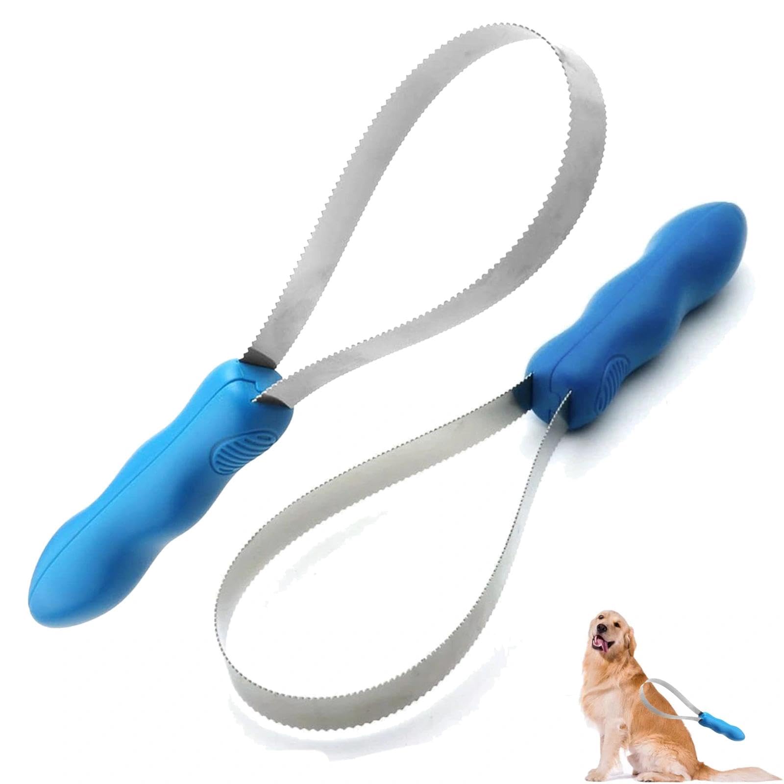 2pcs Shedding Blade Cat,double Sided Shedding Blade Cat,Doppelseitige Enthaarungsklinge,mit Rutschfestem Griff,Haustierpflege-Werkzeug Für Lang- & Kurzhaar, Präzise Fellpflege(A)