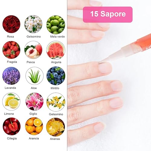 15Pcs Aceite de Cuticulas Uñas, Bestauty Aceite para Cutículas, Revitalizante Juego de Aceite Cuticulas Uñas, Aceite Hidratante de Cutícula de Sabores Mixtos para Reparar Cutículas Agrietadas y Secas - imagen 4