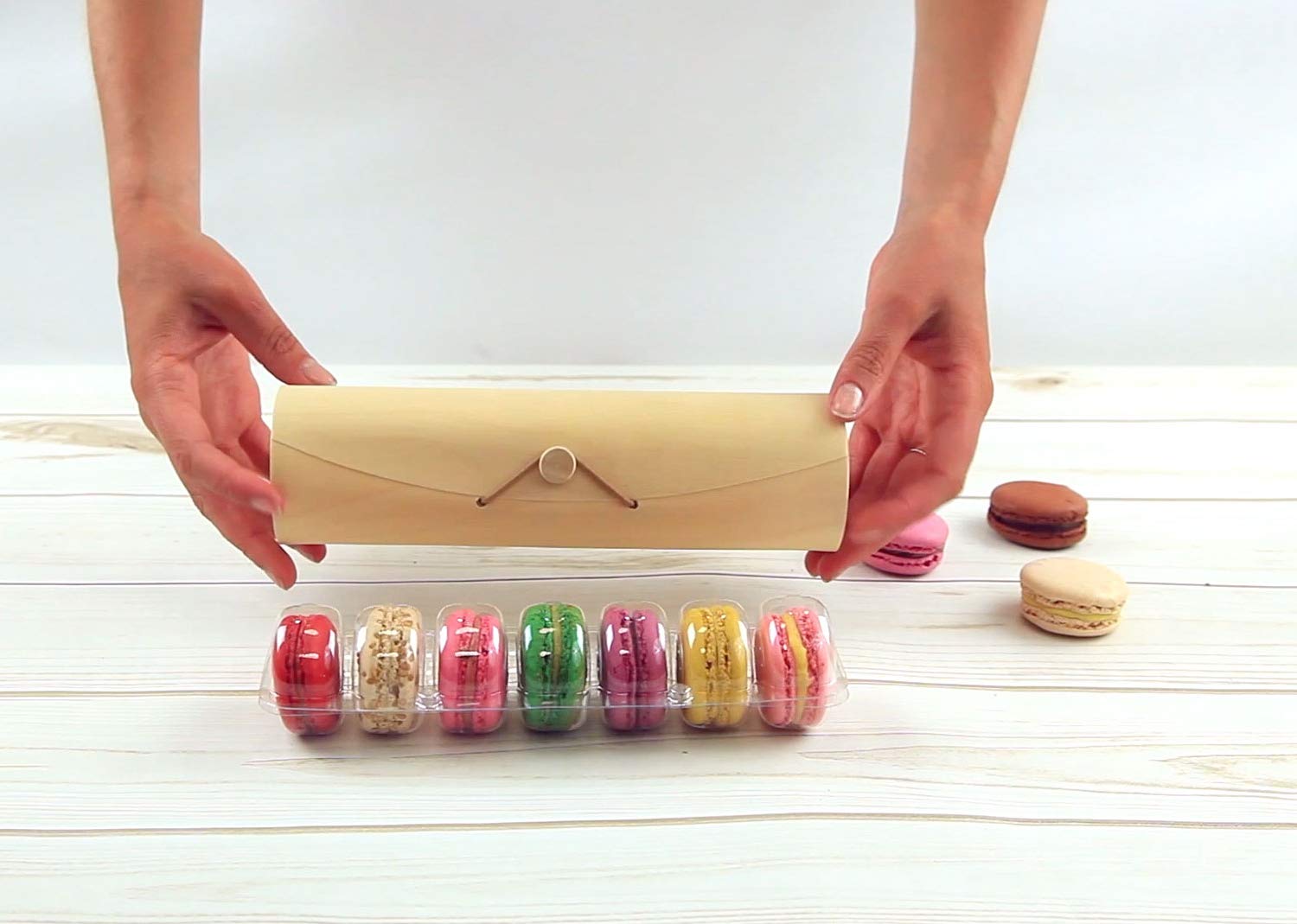 まかろん Amazon | PacknWood 210MACINS7 ロングクリアインサート マカロン 7個