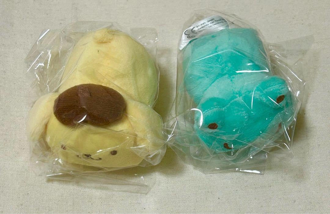 【新品・タグ付き】ポムポムプリン　ミント　レインコート　マスコット　カフェ 新品・タグ付き】ポムポムプリン ミント レインコート