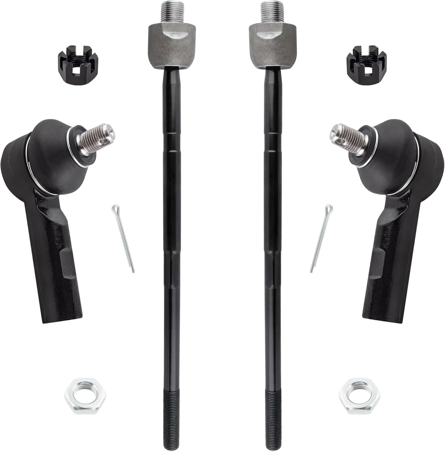 4PCS Front Inner and Outer Tie Rods Fit for Suzuki Grand Vitara 2006 2007 2008 2009 2010 2011 2012 2013 ES800363 EV800362