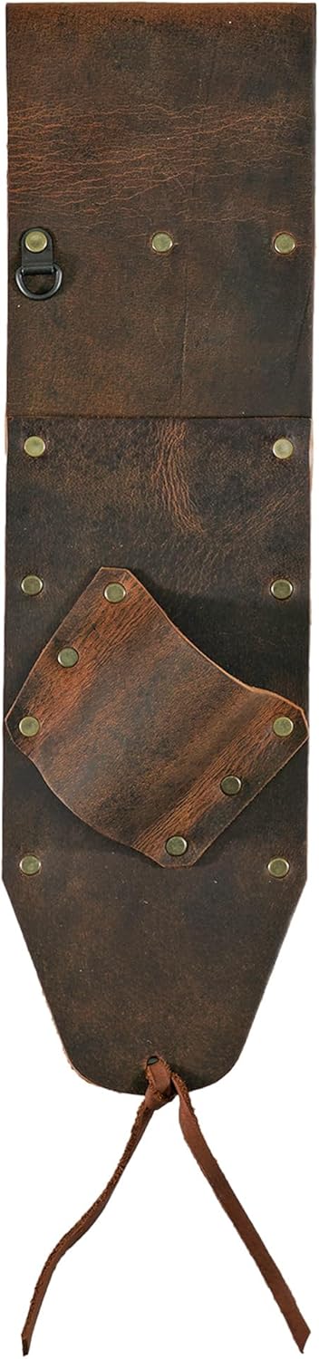 Brown Leather Sheath for PinPointer and Digging Tool- Right Sided