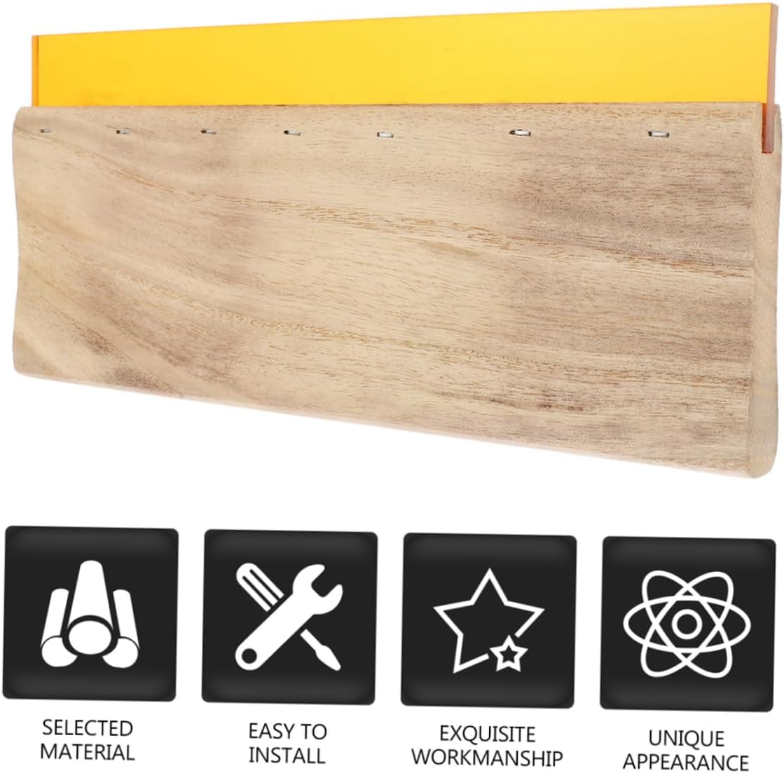 CORHAD 1set Durable Wooden Handle Screen Printing Squeegee Scraper for Ink Shirt Tote Bag Poster Printing Includes Premium Rubber and Wood Material