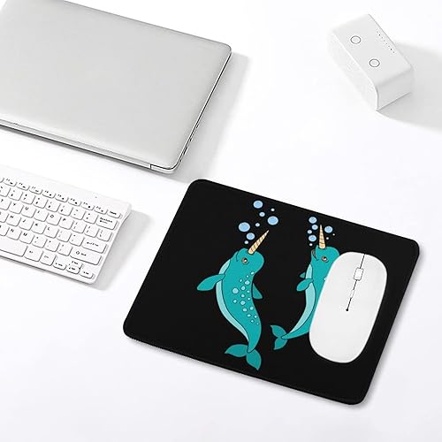 Miniatura 4 de Narwhal - Alfombrilla cuadrada de goma antideslizante impermeable para computadora, oficina, laptop, escritorio