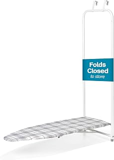Over-The-Door Hanging Ironing Board - Includes Cover and Pad