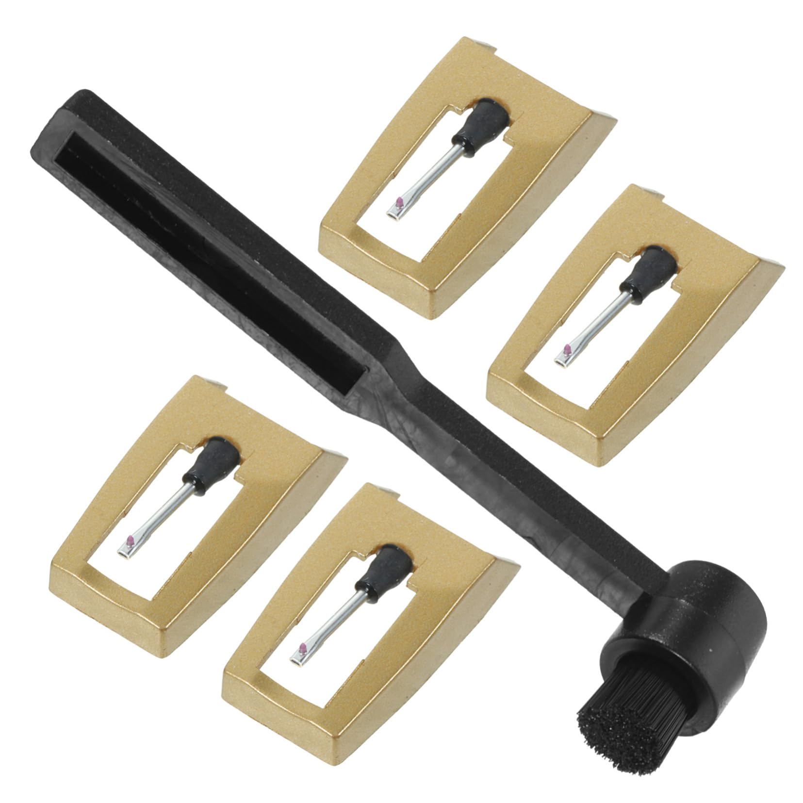 CIMAXIC Record Player Stylus 5pcs Turntable Needle Replacement Aluminum Pole Design