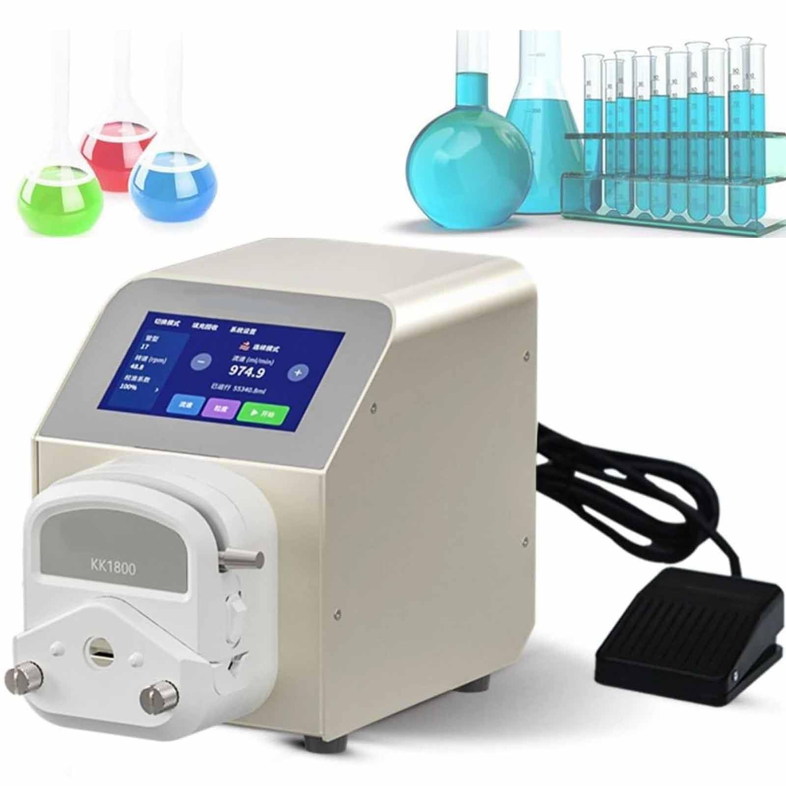 Inteligentna pompa perystaltyczna dozująca, mała inteligentna laboratoryjna pompa dozująca ciecz o zmiennym przepływie 1500 ml/min, wyświetlacz LCD 4,3 cala