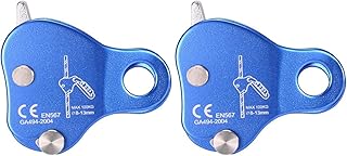 2 cuerdas de escalada de rocas, cuerda de ascenso, agarrar cuerda autoblocante, 8 – 13 mm, color azul