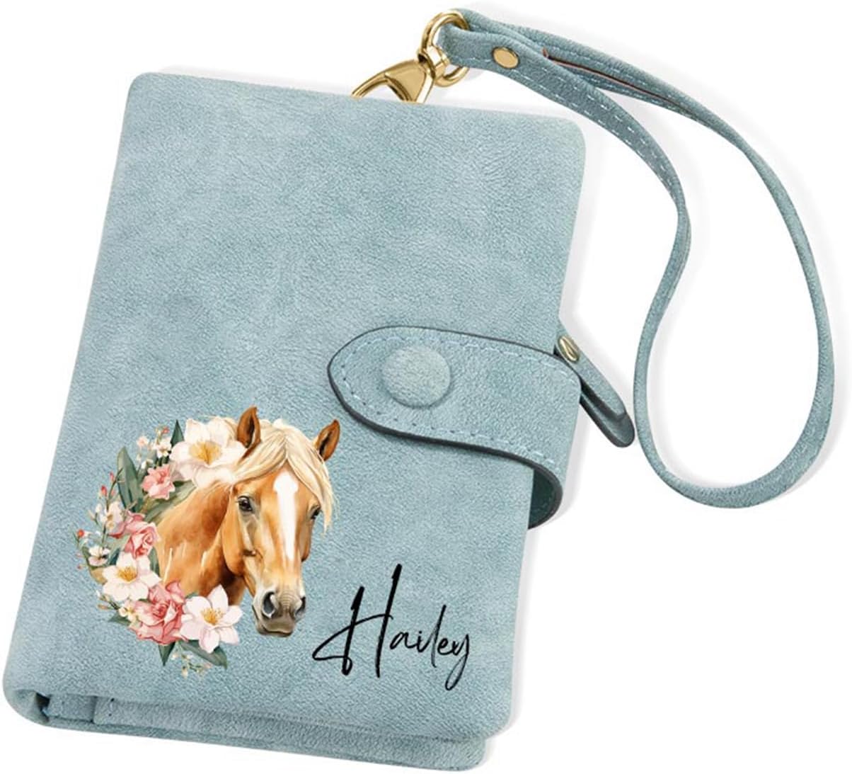 callie Personalized Highland Cow Leather Wallet for Women Girls, Gifts for Highland Cow Lovers, Multicolor