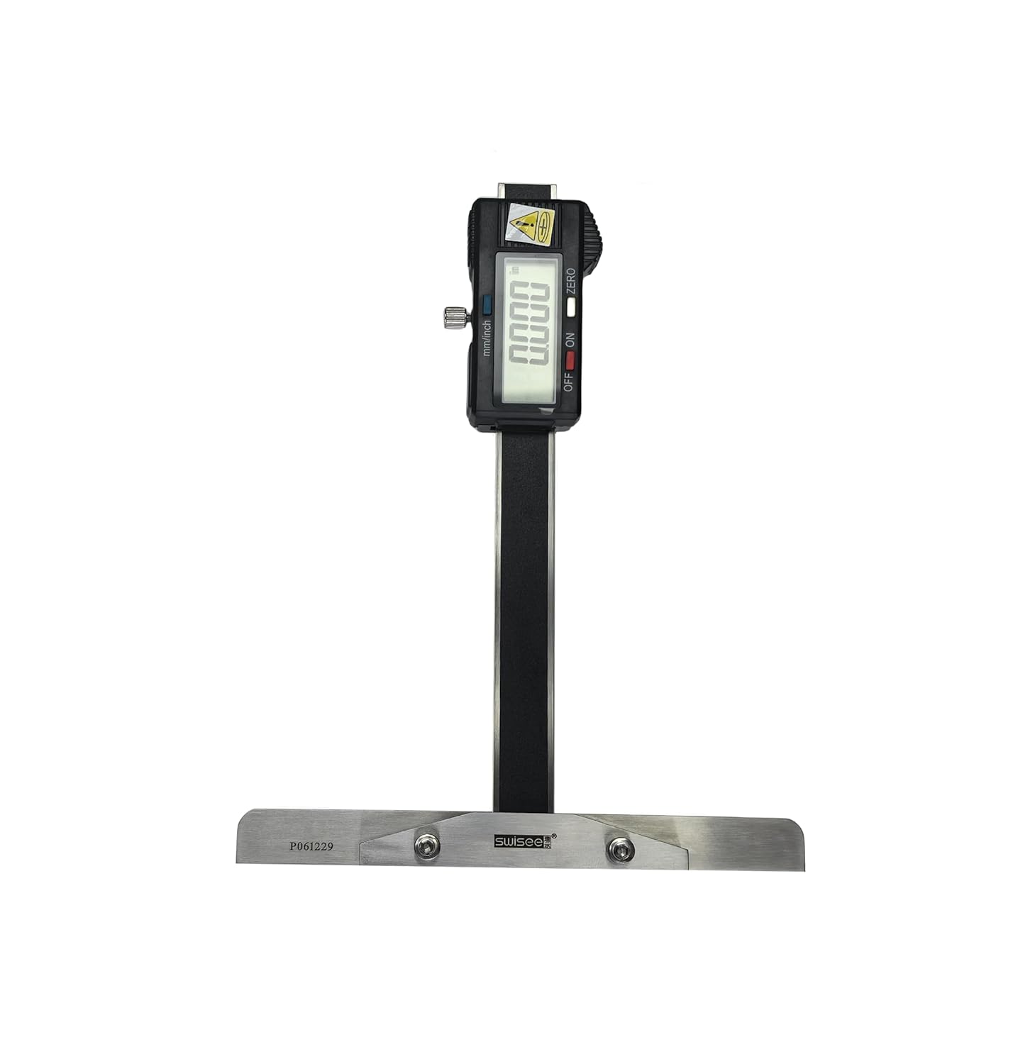 Digital Depth Caliper with Detachable Wide Jaw Bridge - 0-6"/150mm Stainless Steel Depth Gauge, 0.001" Precision, Extra-Large LCD Screen for Professionals, Machining & DIY Measurements