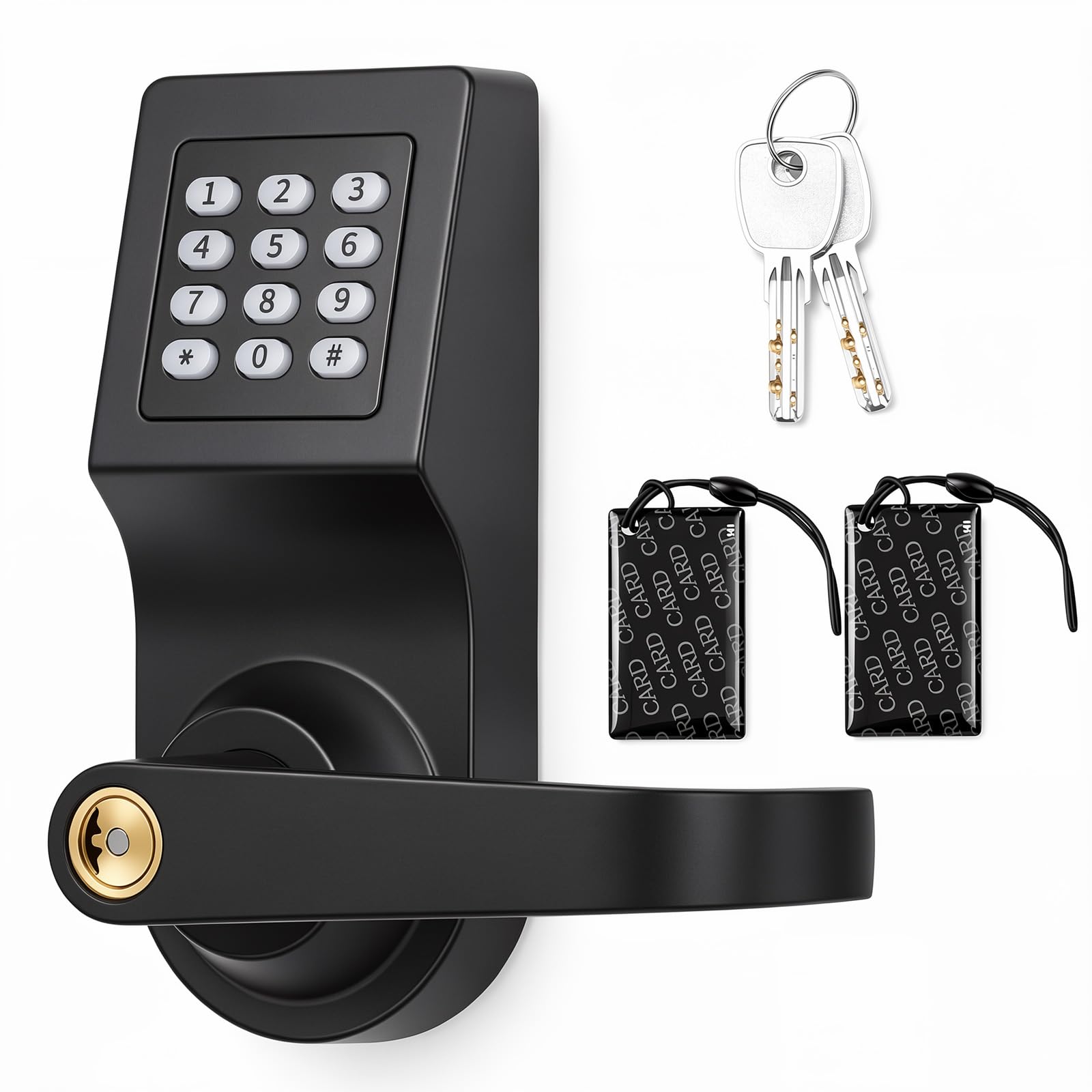 Photo 1 of Hicarer Commercial Keypad Door Lock with Handle
