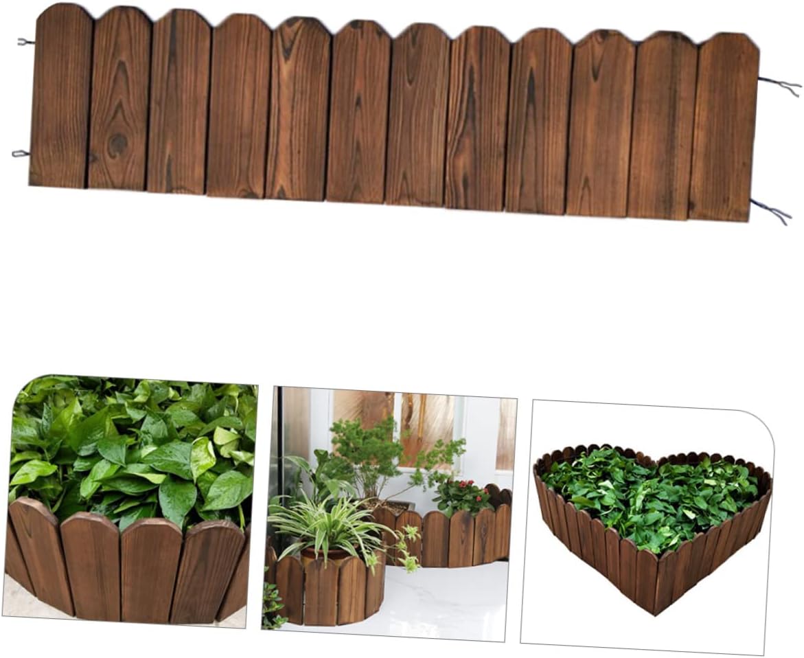 CANIGHT Fence Garden Wooden Garden Fence Border Landscape Edging for Outdoor Decorative Fence Panels