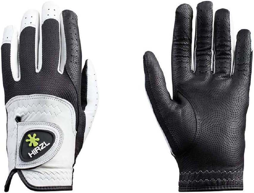 Trust Control 2.0 Golf Gloves – All Weather Mens Golf Glove (White/Black) | Kangaroo Leather Palm, Cabretta Leather Backhand | Trusted by Pro’s | Sweat Free, Ultimate Grip, Comfort, Stretch Fit