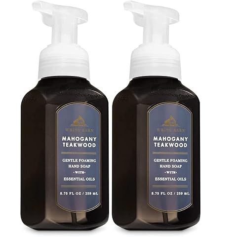 Bath & Body Works White Barn Gentle Foaming Hand Soap in Mahogany Teakwood (2 Pack)
