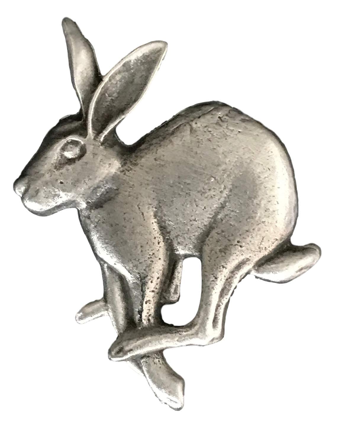 Emblems-Gifts Mad March Hare Brooch Handcrafted From English Pewter (BR0746) + 59mm Button Badge