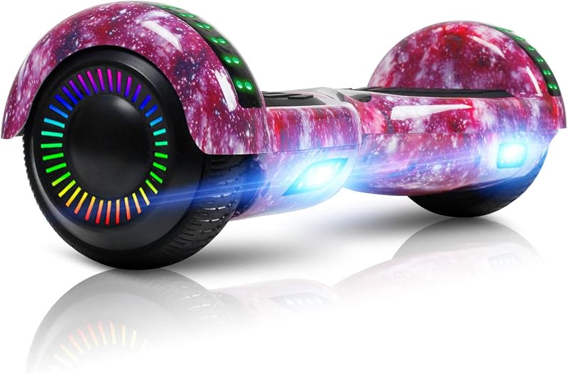 LIEAGLE Scooter autoequilibrado con parlante Bluetooth y luces LED | Control de aplicación All Terrain Hoverboard, regalos para niños, adultos, niñas y niños, para todas las edades
