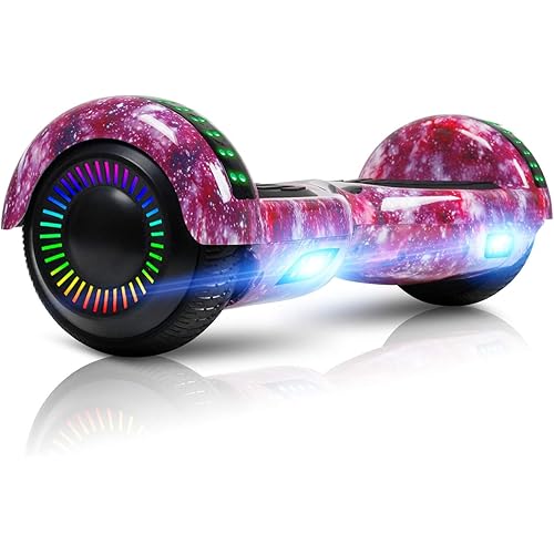 LIEAGLE Hoverboard, 6.5" Self Balancing Scooter Hover Board with Bluetooth Wheels LED Lights for Kids Adults