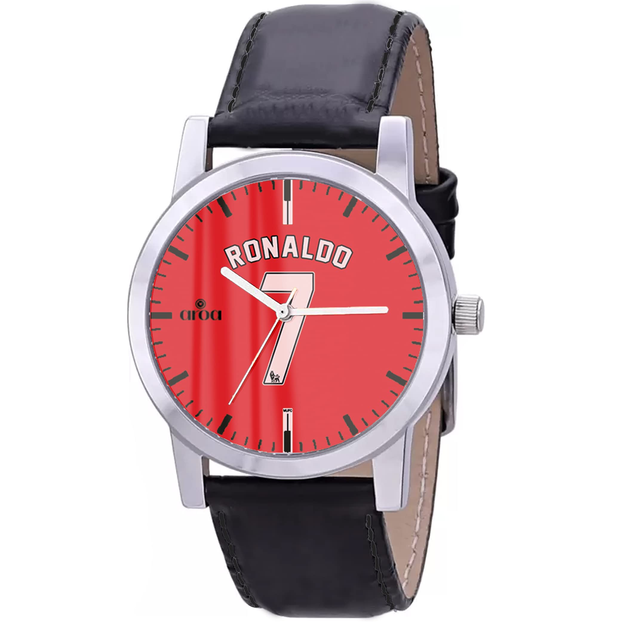 AROA Watch New Watch for Cristiano Ronaldo Manchester United F.C Red Jersey Steel Metal Type Analog Black Strap Watch Red Dial for Men Stylish Watch for Boys (B0BZHNYCGW) Amazon Price History, Amazon Price Tracker