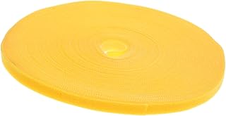 Mipcase 1 Rollo Cinta de Soporte de Plantas jardinería Interior vides Corbata torcida de la Planta de jardín Lazos de Nailon para jardín Corbata de Jardin poliéster Amarillo