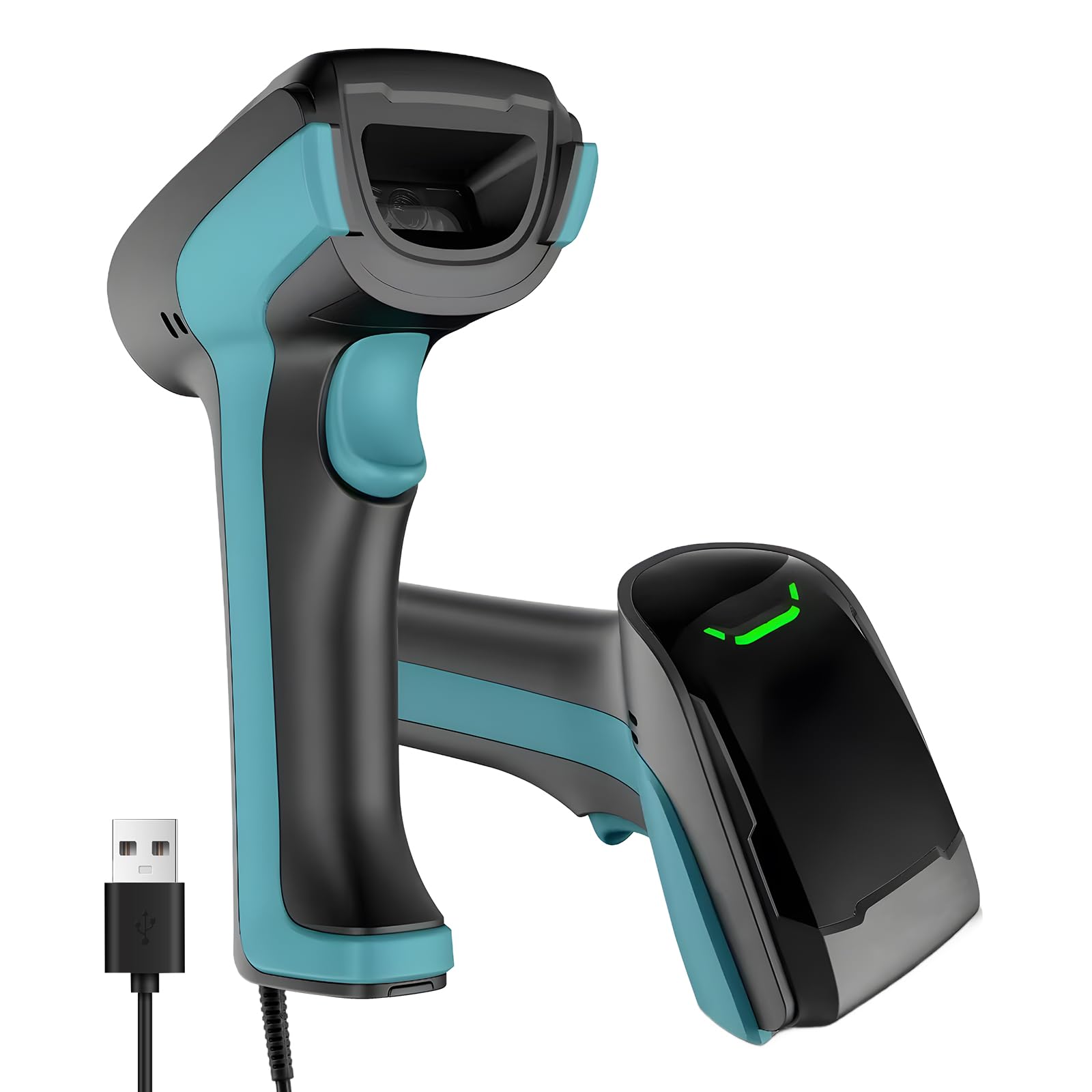 Upgraded Industrial Barcode Scanner2D/1D Dua Reading,Screen/PaperBarcode Compatible, USB Wired Plugand Play, Works with Computer, POSMac, Universal