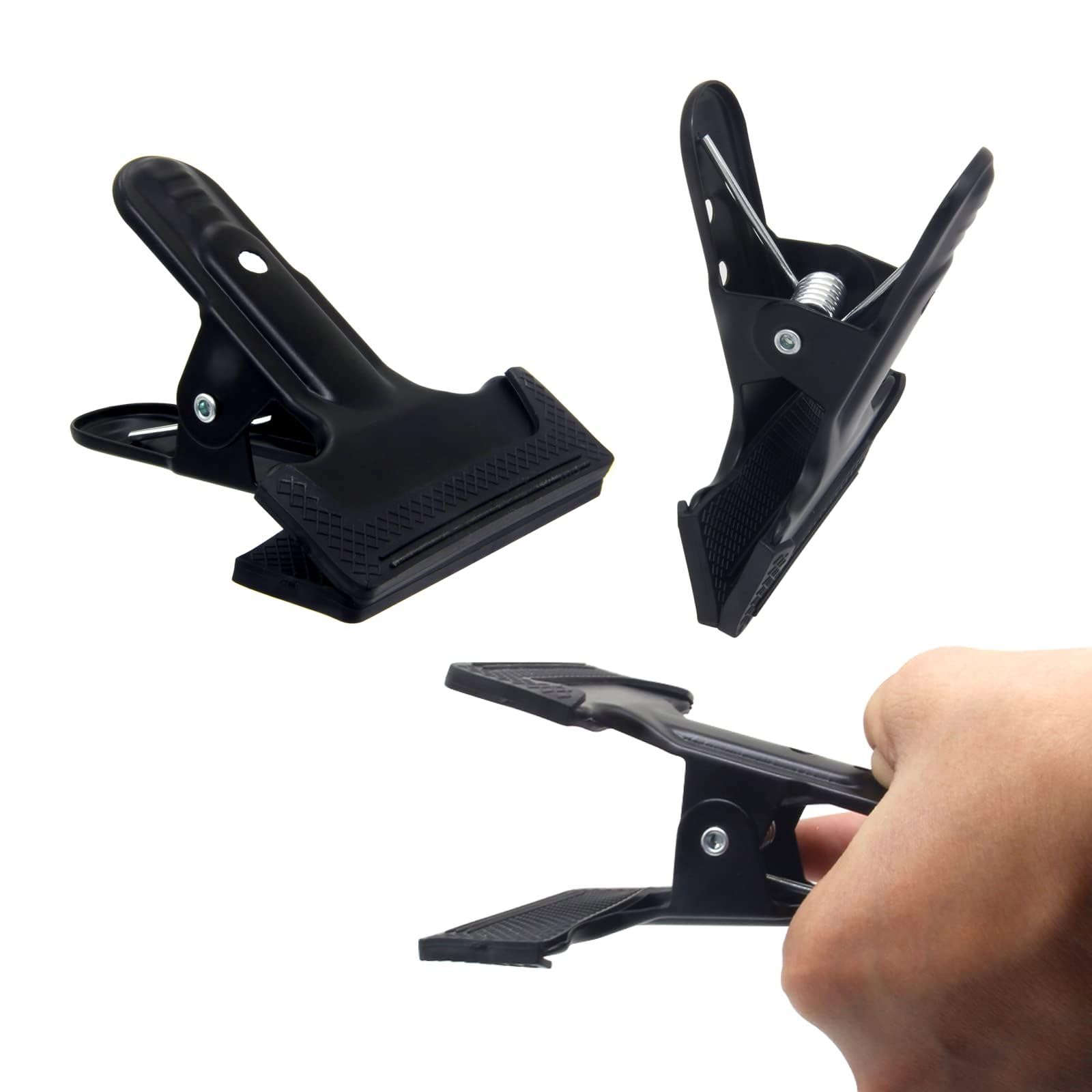 Spring Clamps for Photography Backgrounds, Metal Rubber Grip for Projects