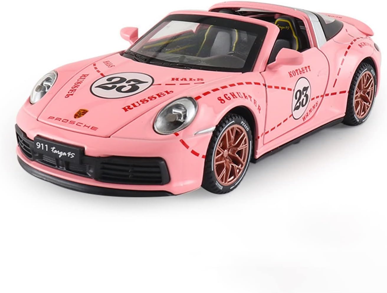 Amazon Co Jp ミニカー 1 32ポルシェ911タルガ4sシミュレーション用合金スポーツカーモデルコレクションダイキャストサウンドライトおもちゃギフト モデルカーシリーズ 色 ピンク ホビー