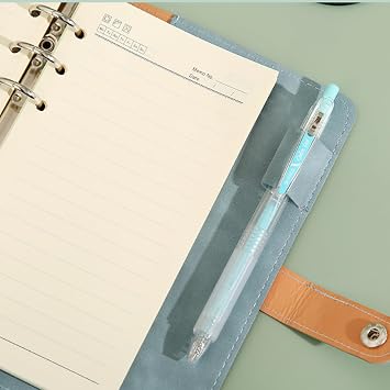 Mini Notebook 6 Ring Binder A6 Refillable Black