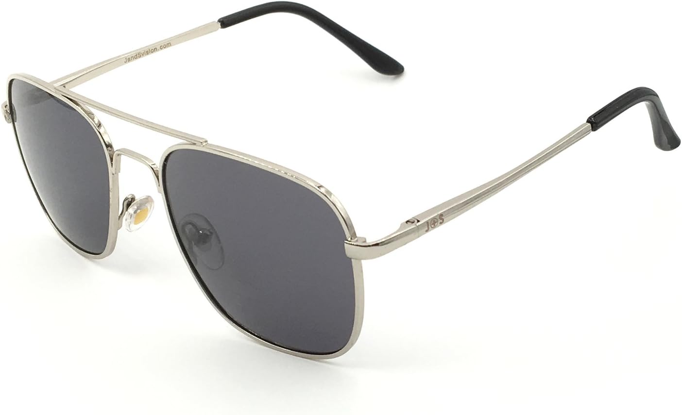 J+S Premium Military Style Classic Square Aviator Sunglasses, Polarized, 100% UV protection for Men Women