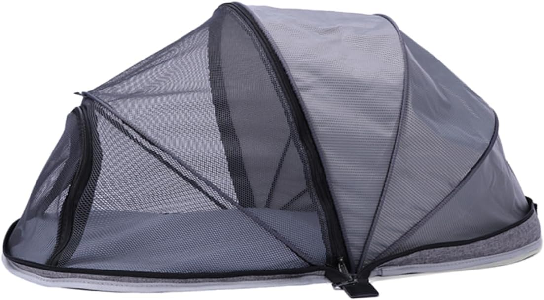 Yardwe Portable Breathable Pet Tent for Cats and Dogs Dog Carrier Mat Design for Indoor and Outdoor Use Grey Color for Travel and Camping