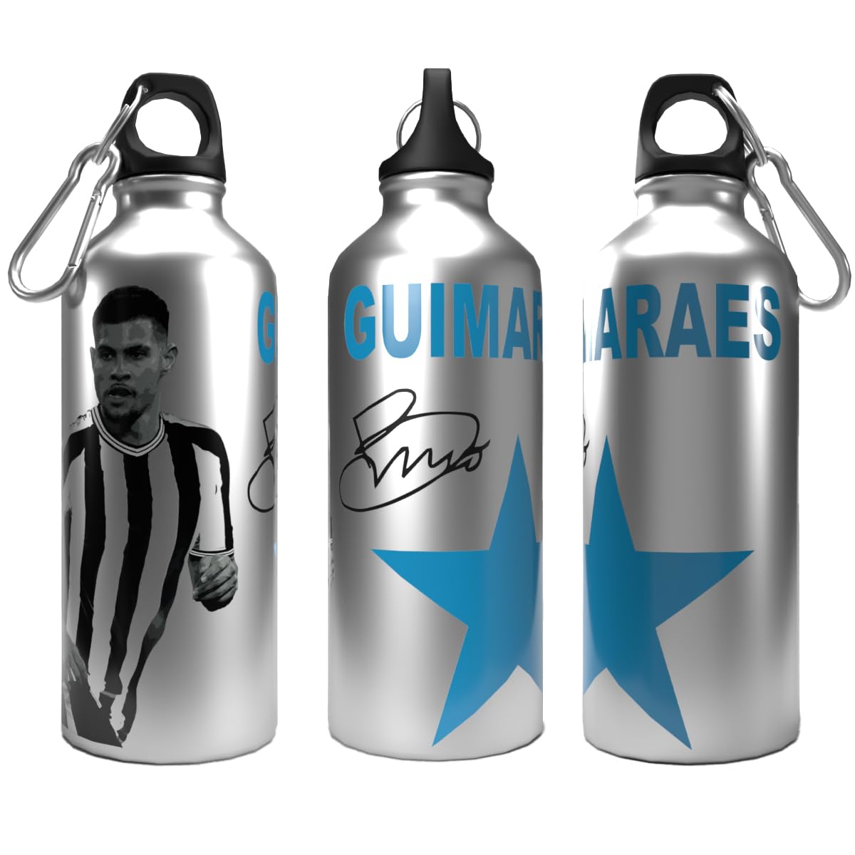 Partisan Multicolour Newcastle Bottle Guimaraes 2-Lid Aluminium 600Ml Silver