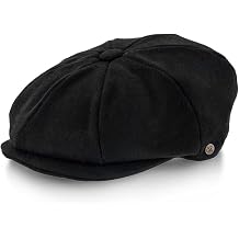 Wool Blend 8 Panel Newsboy Cap 1920s Vintage Style, Quilted Lining, Double Snap Brim & Grosgrain Sweatband