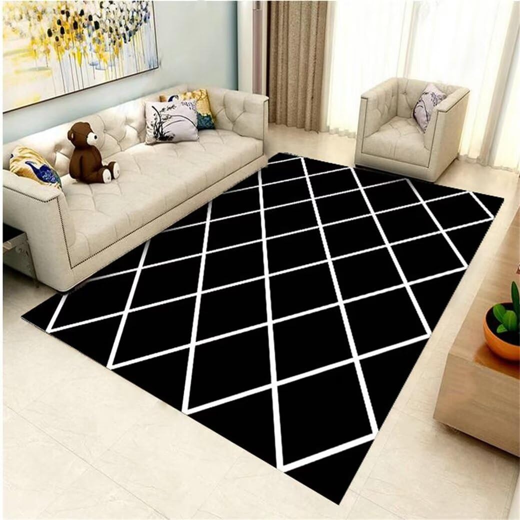 Tapis doux salon résistant 150x200cm idéal pour animaux et enfants