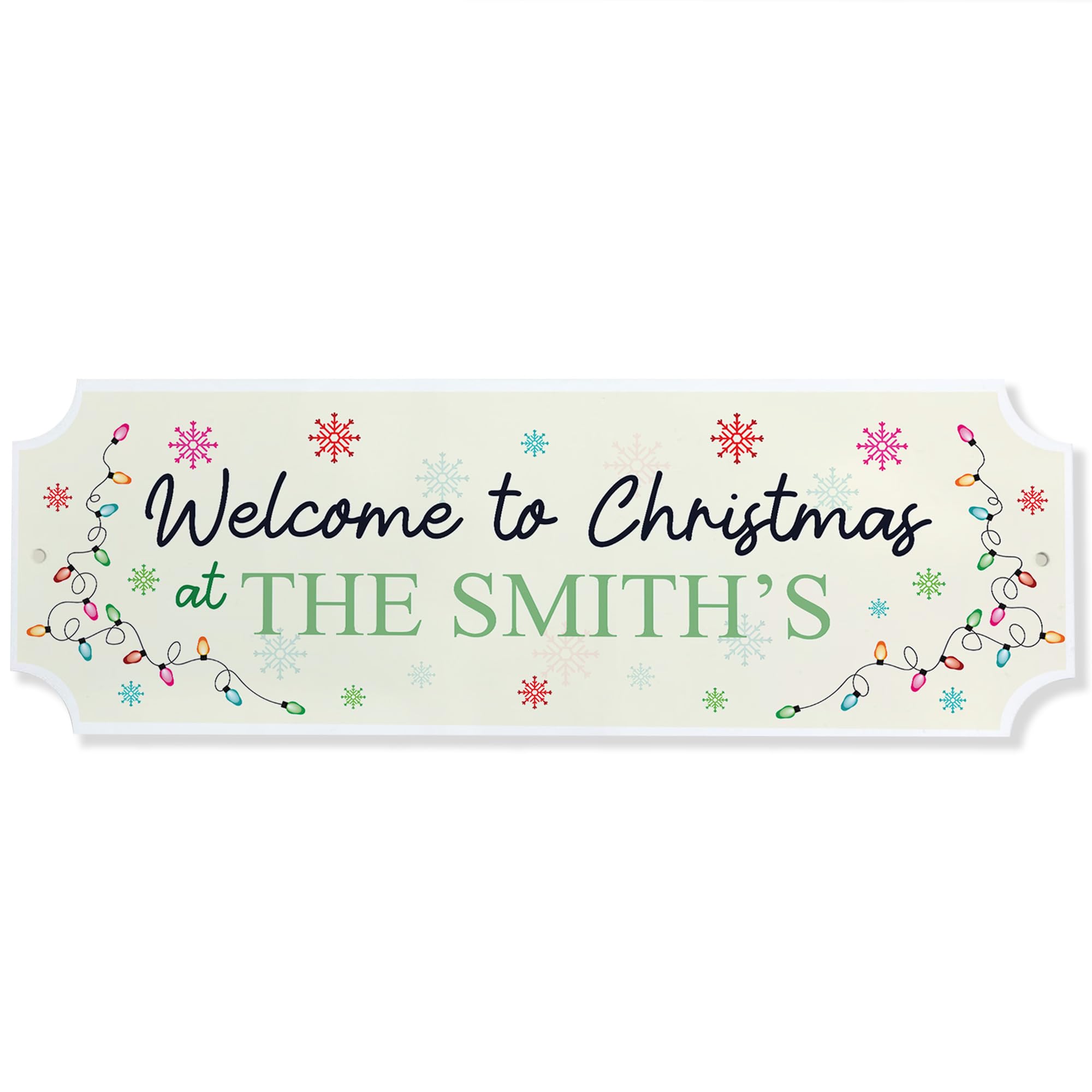 Red Ocean Personalised Christmas at the 'Surname' Plaque Christmas Decoration For Family Couple New Home First New Home Decoration Keepsake