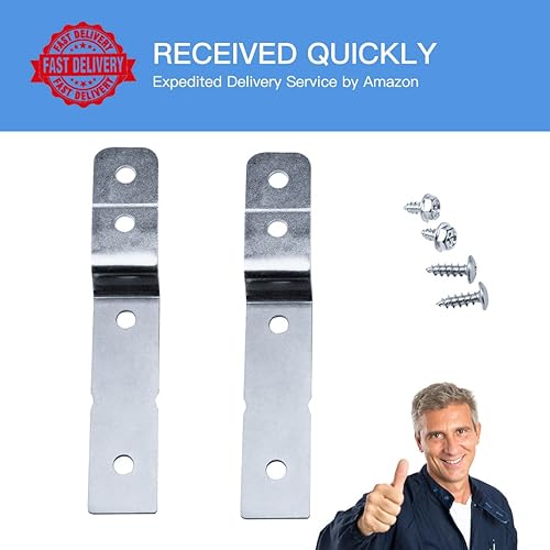 Miniatura 4 de DWBRACKIT1 - Juego de 2 soportes de montaje lateral para lavavajillas Electrolux y Frigidaire, sustituye a 154477201, 154806601, 154806602, 2691713