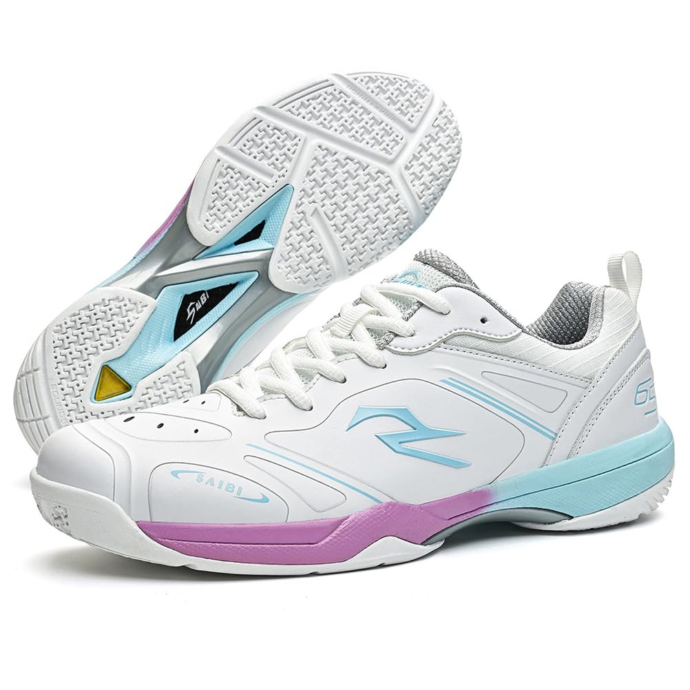 Zapatillas de bádminton Hombre Mujer Ligeras Transpirable Parte Superior Microfibra mediasuela EVA Placa Anti-torsión Suela Goma a Juego para Entrenamiento Diario