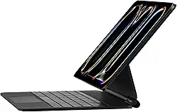Mobee Capa com Teclado Mágico para iPad Pro 11 polegadas 2024 (M4), Capa com Teclado Magnético Painel Multi-Touch, Retroiluminado, Leve