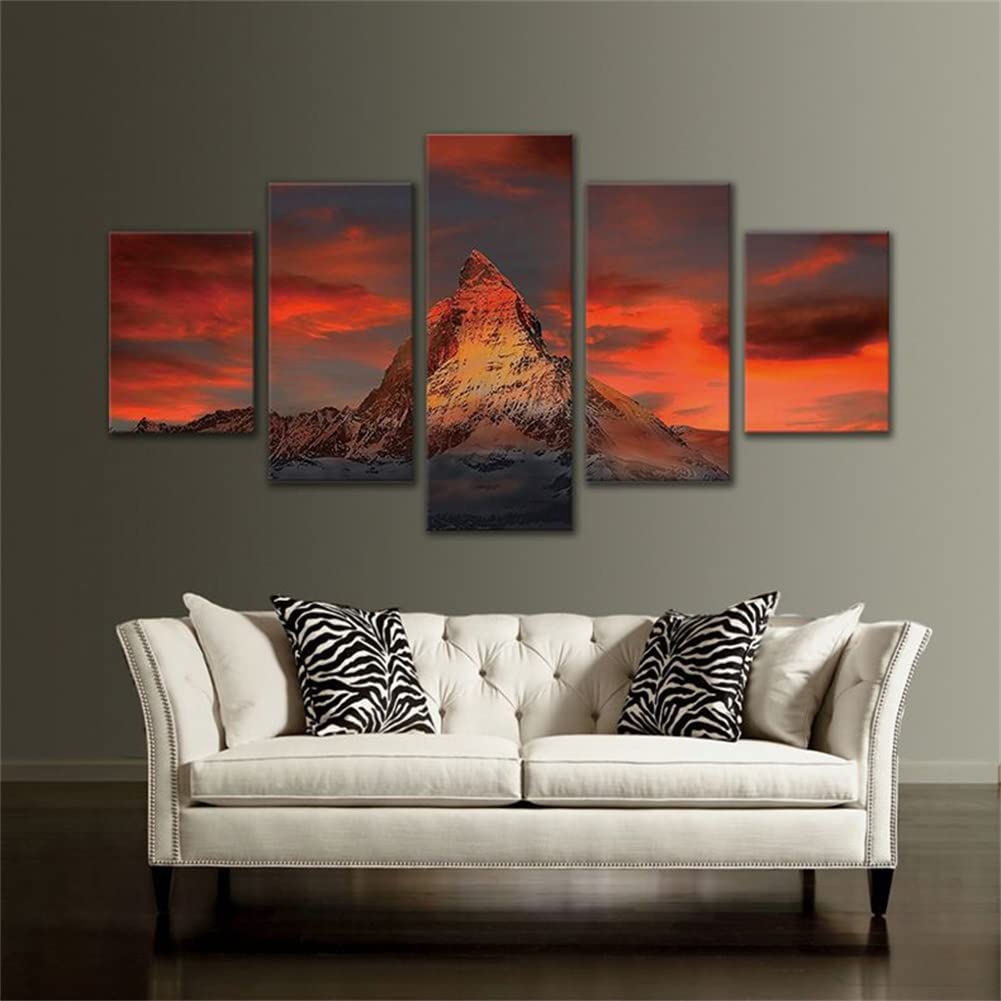 Kit completo per Diamante Pittura a mosaico fai-da-te in 5D Diamond Painting Grandi Dimensioni kit per Adulti bambini per la Decorazione Della Parete di Casa(Montagna)-Round drill,Size4