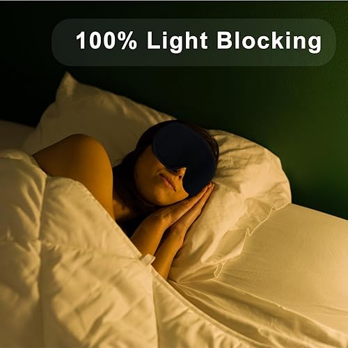 Miniatura 6 de Antifaz para dormir para mujeres y hombres, antifaz contorneada 3D para bloquear la luz, suave y transpirable con correa elástica ajustable para