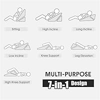 Vista 6 de GORELAX Almohada de cuña de cama, cojines inclinados de espuma viscoelástica para reflujo ácido, antironquidos, almohadas de elevación de piernas