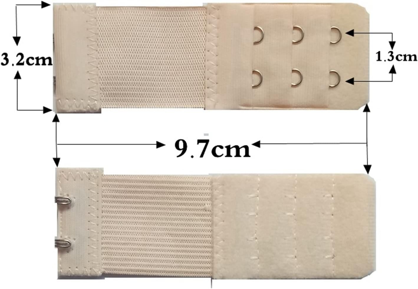3 Pieces Bra Strap Extenders, 2 Hooks Women Bra Extensions Elastic Extender for Women Underwear-3 Colors