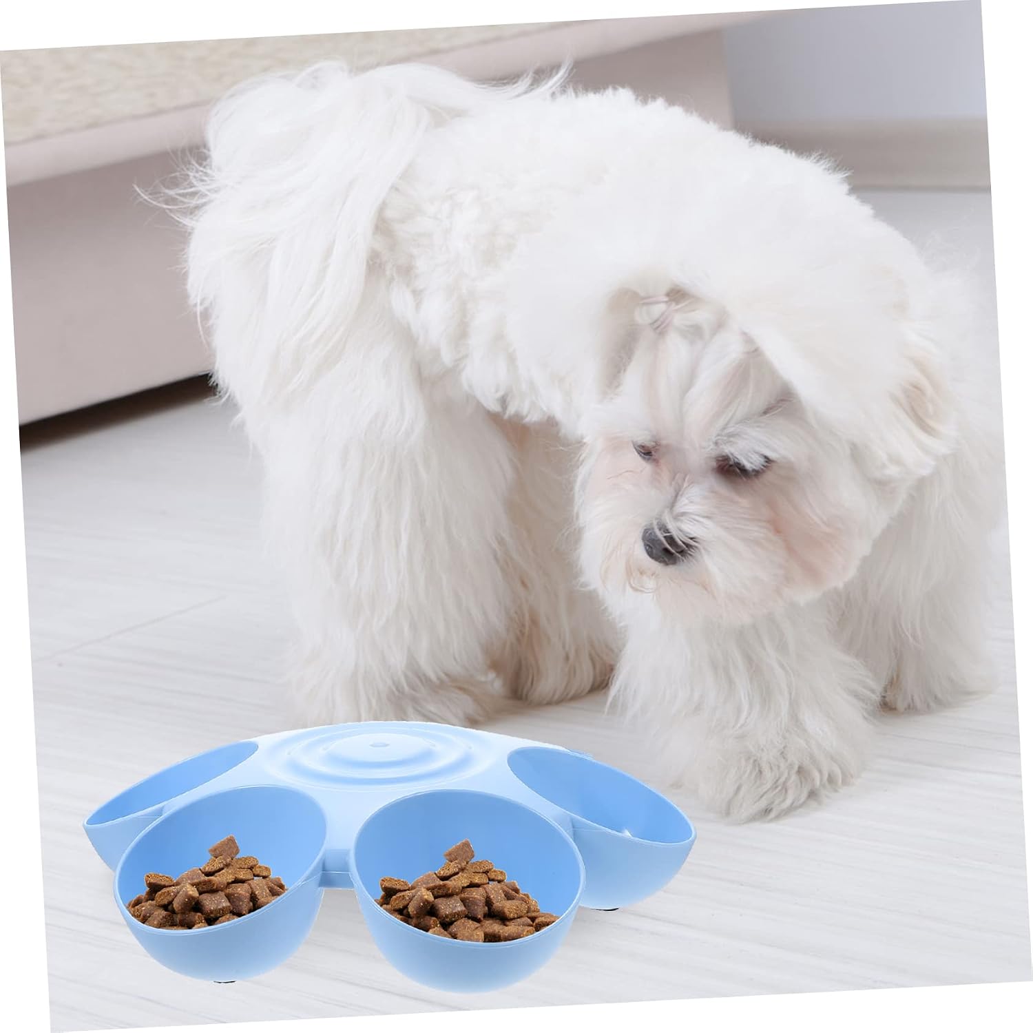 Pet Feeding Bowl Bunny Feeder Rabbit Water Bowl Multiple Cat Feeder Cat Drinking s Pet Food Dispenser Puppy Feeding Compartment Plastic Food
